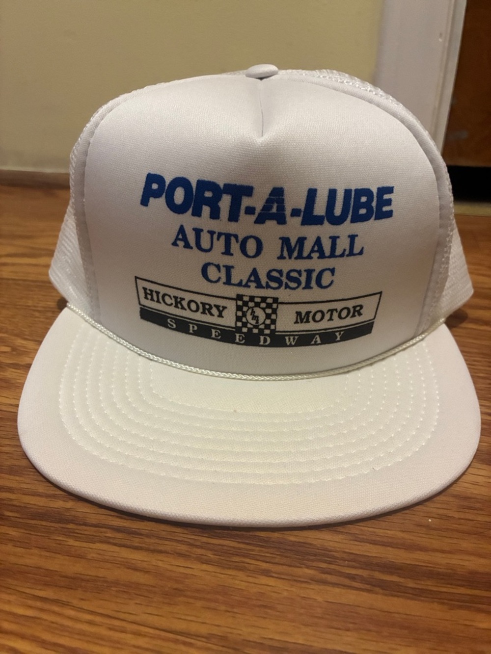 Vintage PORT-A-LUBE Auto Mall Classic White Trucker Hat